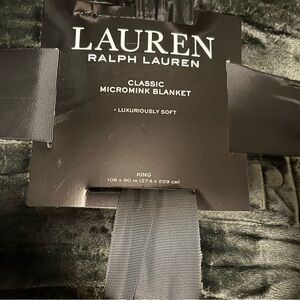 Lauren Ralph Lauren Deep Green Plush Throw
